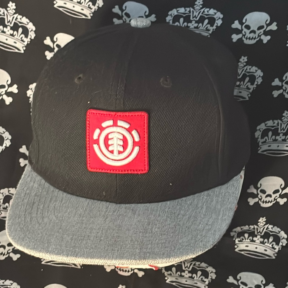 ELEMENT SKATEBOARDS Men’s United Snapback Cap - Black/Grey